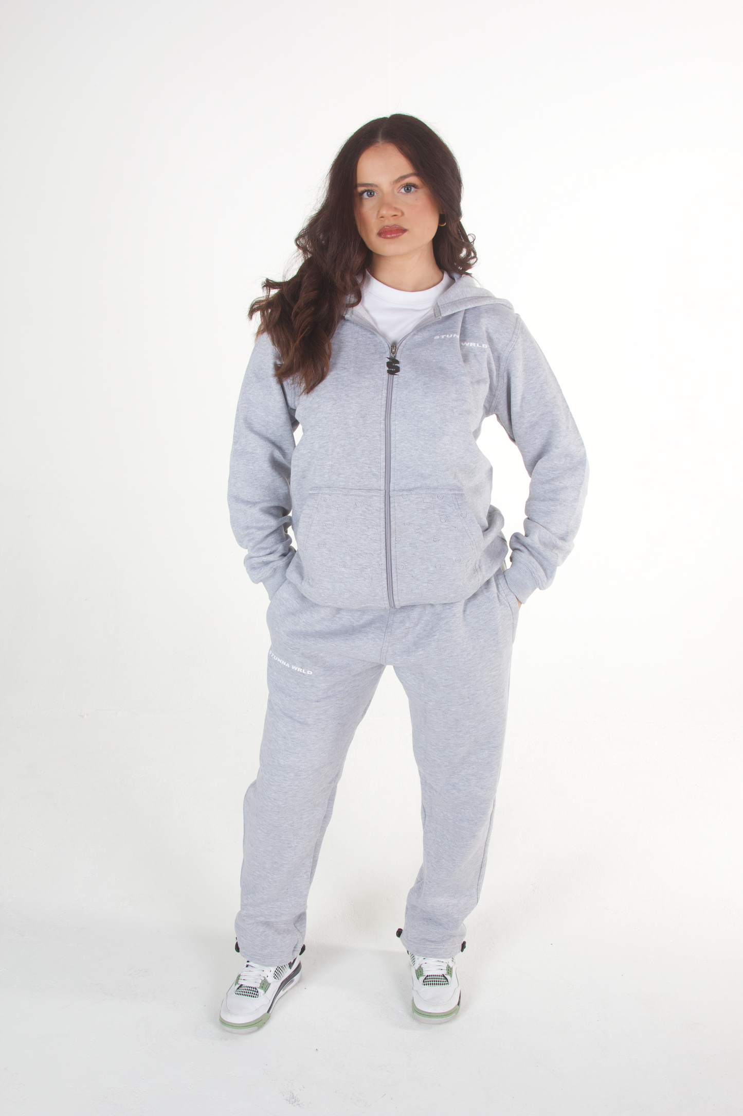 Grey full-zip Hoodie / WOMENS