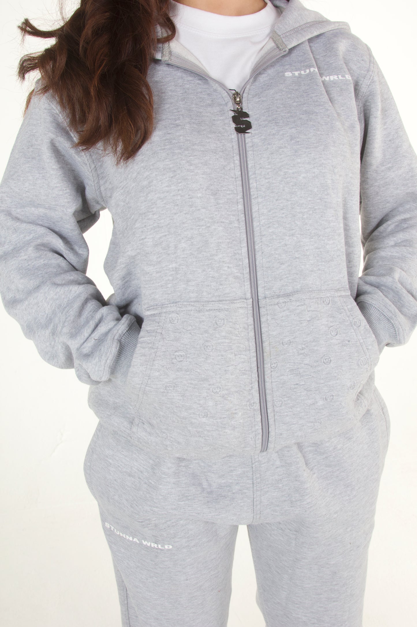 Grey full-zip Hoodie / WOMENS