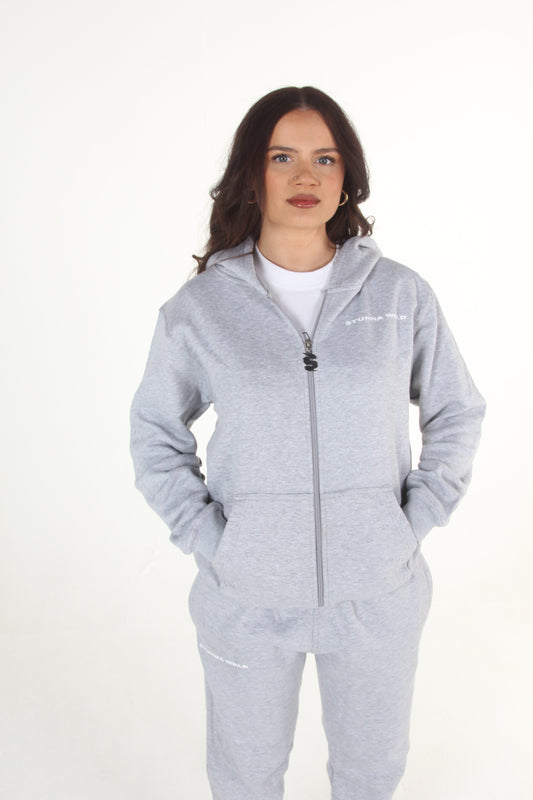 Grey full-zip Hoodie / WOMENS