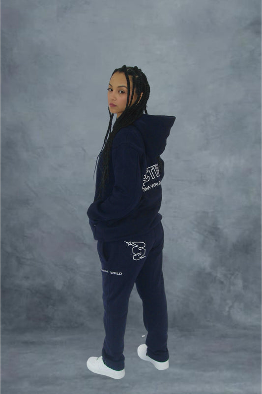 Navy Stunna trackpants / WOMENS